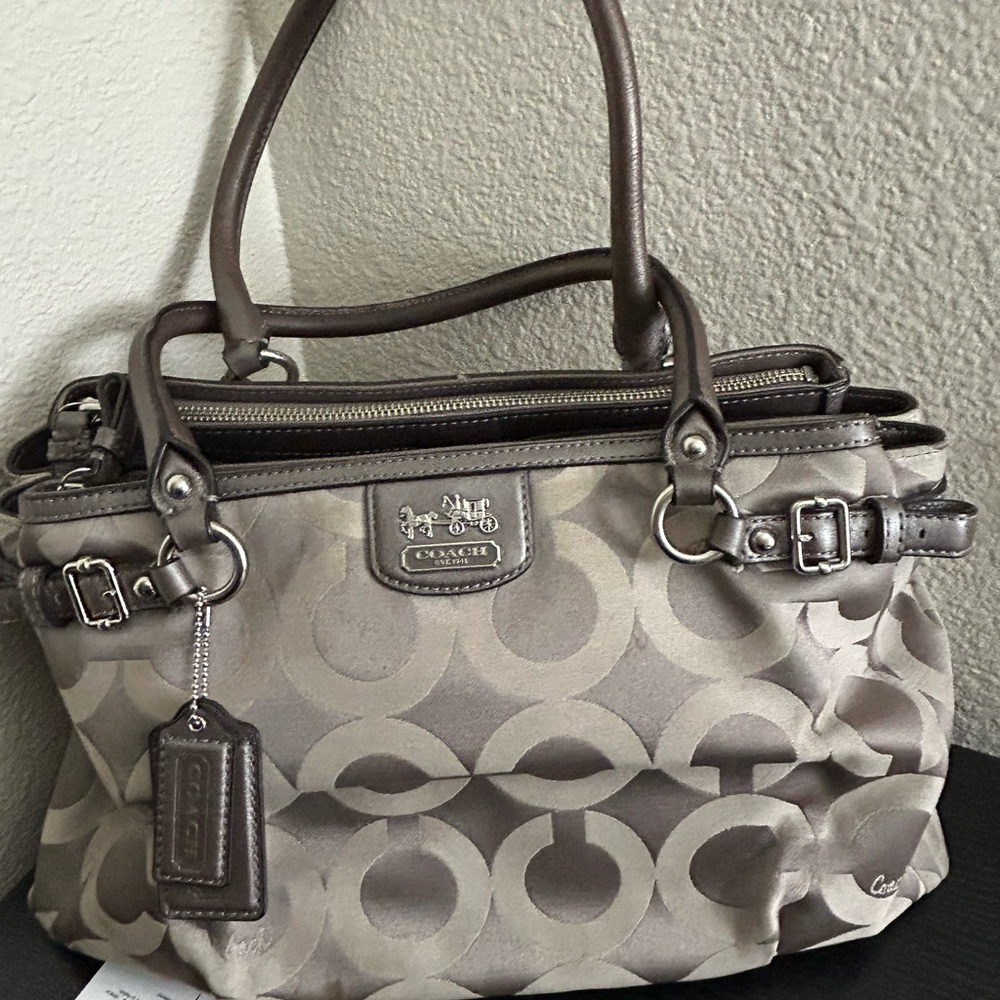 Coach Gray Signature Tote Bag - Picture 2 of 7